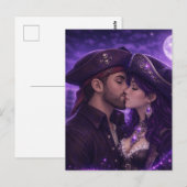 Romantic Pirate Couple Postcard ポストカード (正面/裏面)