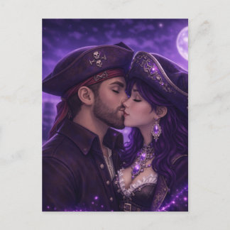 Romantic Pirate Couple Postcard ポストカード