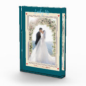 Romantic Playing Card Aesthetic Custom Names Green フォトブロック (右)