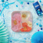 Romantic Poppies ペーパープレート (パーティー)