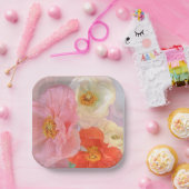 Romantic Poppies ペーパープレート (パーティー)