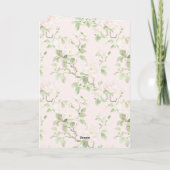 Romantic Pretty Blush Flowers Wedding カード (裏面)