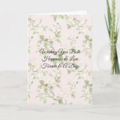 Romantic Pretty Blush Flowers Wedding カード (正面)
