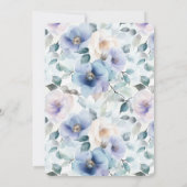 Romantic Pretty Lavender Flowers Birthday 招待状 (裏面)