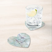 Romantic Pretty Purple Flowers Bridal Shower ペーパーコースター (インサイチュ)