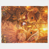 Romantic Proposal Couple Gift Engagement Love フリースブランケット (正面(横))