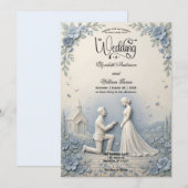 Romantic Proposal Scene Wedding   招待状 (正面/裏面)