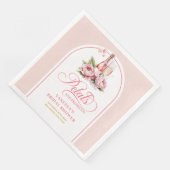 Romantic Prosecco Petals Blush and Gold Napkins (コーナー)