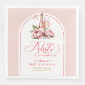 Romantic Prosecco Petals Blush and Gold Napkins (正面)