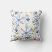 Romantic purple botanical wallpaper クッション (裏面)