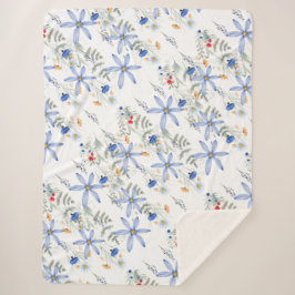 Romantic purple botanical wallpaper シェルパブランケット