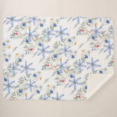 Romantic purple botanical wallpaper シェルパブランケット (正面(横))