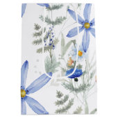 Romantic purple botanical wallpaper ミディアムペーパーバッグ (裏面)