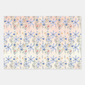 Romantic purple botanical wallpaper ラッピングペーパーシート (正面)