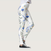 Romantic purple botanical wallpaper レギンス (右)