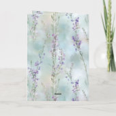 Romantic Purple Floral Love Wedding   カード (裏面)