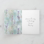 Romantic Purple Floral Love Wedding   カード (内部)