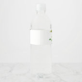 Romantic Purple Floral  Water Bottle Label ペットボトルラベル (裏面)