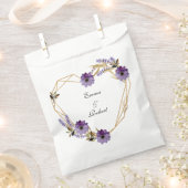  Romantic purple flower bouquet abstract backgrou フェイバーバッグ (クリップ留めされた状態)