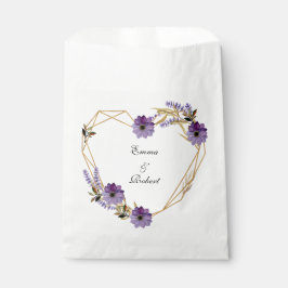  Romantic purple flower bouquet abstract backgrou フェイバーバッグ