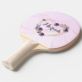 Romantic purple flower bouquet abstract background 卓球ラケット (正面アングル)
