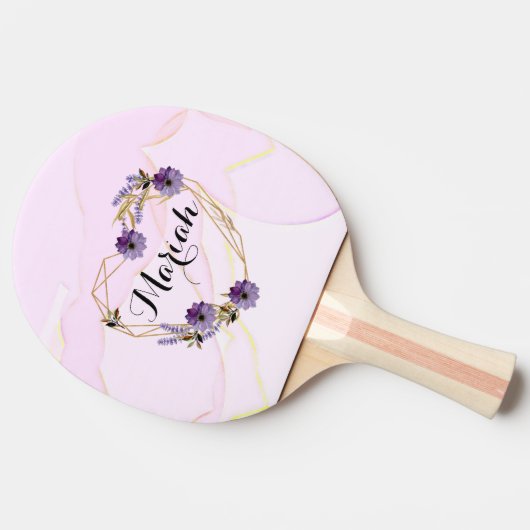 Romantic purple flower bouquet abstract background 卓球ラケット (横)