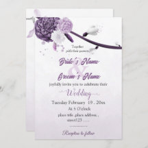 romantic purple flowers botanical wedding