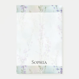 Romantic Purple Lavender Floral ポストイット