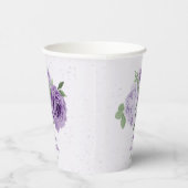 romantic purple lavender flowers green leaves 紙コップ (右)