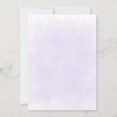 Romantic Purple Minimalist Floral Wedding 招待状 (裏面)