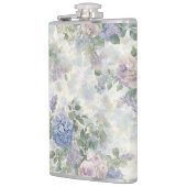 Romantic Purple Pink Flowers Bridesmaid Gift フラスク (左)