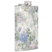 Romantic Purple Pink Flowers Bridesmaid Gift フラスク (右)