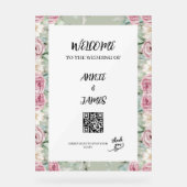 Romantic QR code Wedding seating welcome sign アクリルサイン (正面)
