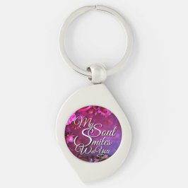Romantic Quote Metal Keychain Small Valentine's キーホルダー
