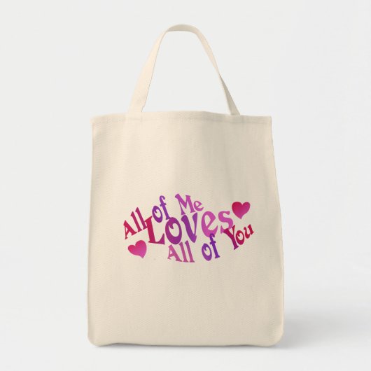 Romantic Quote Tote Bags Valentine Gift トートバッグ (正面)
