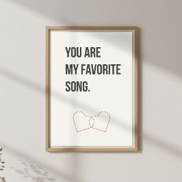 Romantic Quote Wall Art, Minimal Love Decor ポスター