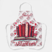 Romantic Reading Vibes Cozy Valentine Gift  エプロン (正面)