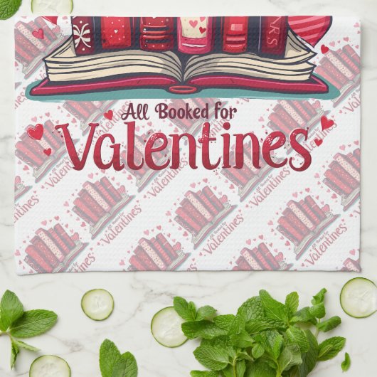 Romantic Reading Vibes Cozy Valentine Gift  キッチンタオル (折り畳み)