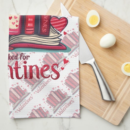 Romantic Reading Vibes Cozy Valentine Gift  キッチンタオル (四つ折り)