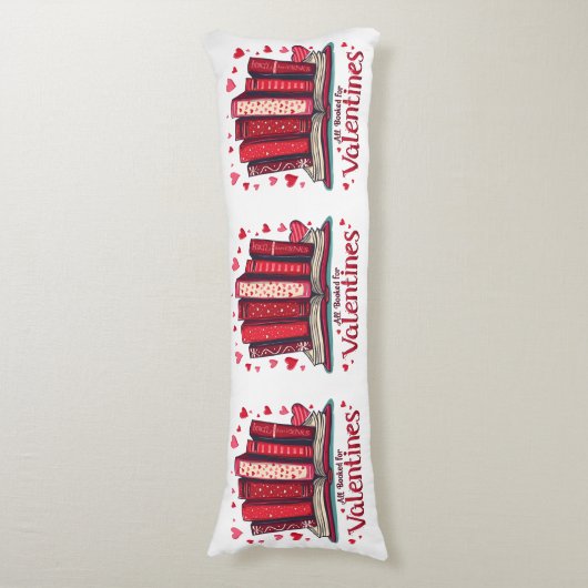 Romantic Reading Vibes Cozy Valentine Gift ボディピロー (正面縦)