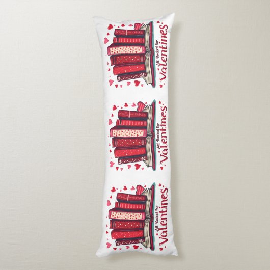 Romantic Reading Vibes Cozy Valentine Gift ボディピロー (裏面 (縦))