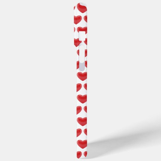 Romantic Red 3D Heart Pattern Classic Valentine's  Case-Mate iPhoneケース (裏面 / 左)