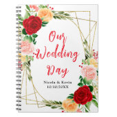 Romantic Red and Orange Roses ノートブック (正面)