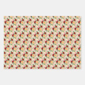 Romantic Red and Orange Roses  ラッピングペーパーシート (正面2)