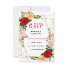 Romantic Red and Orange Roses