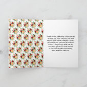 Romantic Red and Orange Roses Wedding サンキューカード (内部)