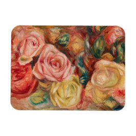 Romantic red and pink roses Pierre Auguste Renoir マグネット