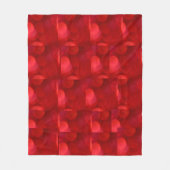 Romantic Red Bokeh Hearts Fleece Blanket フリースブランケット (正面)