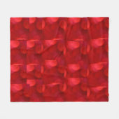Romantic Red Bokeh Hearts Fleece Blanket フリースブランケット (正面(横))