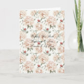 Romantic Red Cream Floral Wedding カード (正面)
